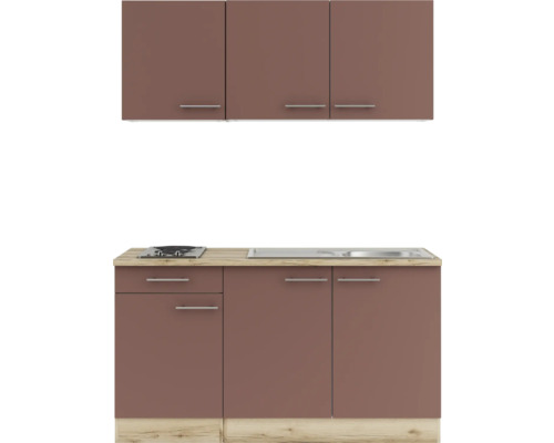 Küchenzeile mit Ober- und Unterschränken