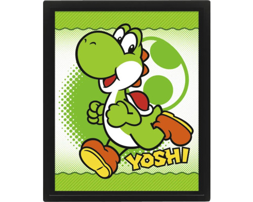Gerahmtes Bild mit Yoshi Motiv
