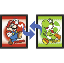 Dekoratives Wandbild mit Mario und Yoshi Motiven