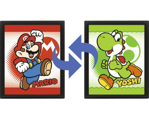 Dekoratives Wandbild mit Mario und Yoshi Motiven
