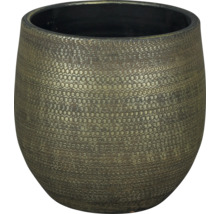 Runder Pflanztopf mit strukturierter Oberfläche