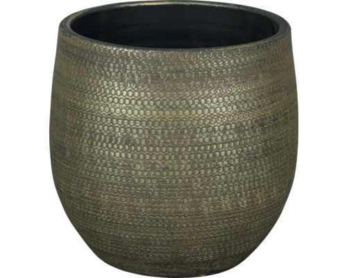 Blumentopf Passion for Pottery Steinzeug Ø 29 cm 29 x 29 x 26 cm braun Blumentopf mit geprägter Oberfläche