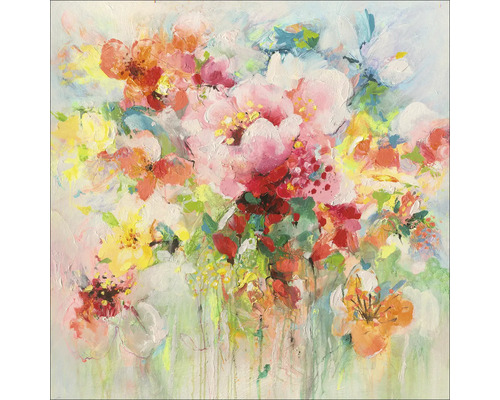 Glasbild Abstract Flowers II 30x30 cm