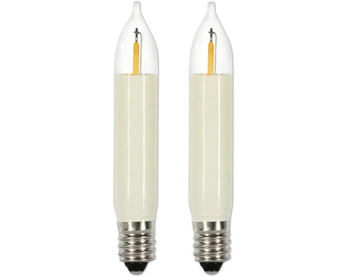 Premium LED-Kleinschaftkerze Saico 2 LEDs Lichtfarbe warmweiß Zwei LED Leuchtmittel im Kerzendesign mit E27 Sockel