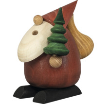Hölzerne Räuchermann-Figur mit Weihnachtsmotiv
