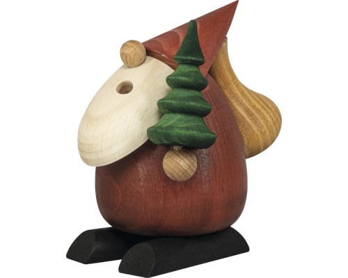 Räucherfigur Saico Weihnachtsmann Baumlieferer H 15 cm rot Hölzerne Räuchermann-Figur mit Weihnachtsmotiv