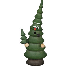 Dekofigur Tannenbaum mit Gesicht und kleinem Baum