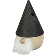 Dekorative Holzfigur eines Wichtels mit Bart