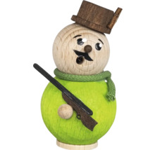Räuchermann Jäger aus Holz mit Gewehr und Hut