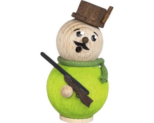 Mini-Räucherfigur Jäger Saico Holz grün