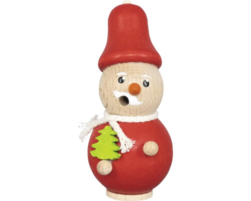 Mini-Räucherfigur Weihnachtsmann Saico Holz rot