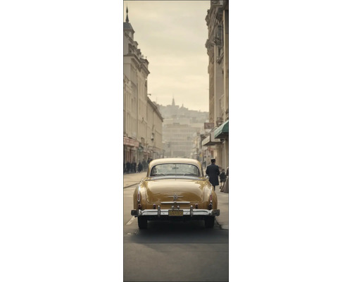 Leinwandbild Vintage Car On The Street II 27x77 cm