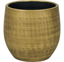 Dekorativer Übertopf aus Metall mit Punktmuster