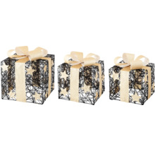 Dekorative Geschenkboxen mit Sternenmuster, dreiteilig