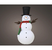 Dekorativer Schneemann mit Hut und Schal für den Außenbereich