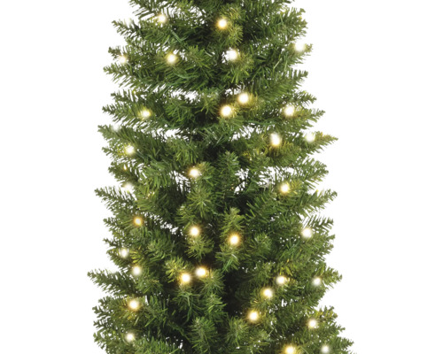 Schmaler künstlicher Weihnachtsbaum mit Beleuchtung für den Innenbereich