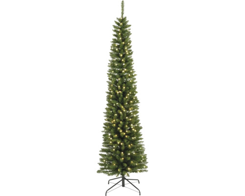 künstlicher LED Weihnachtsbaum Tannenbaum Everlands Pencil 380 LEDs Ø 70 cm H 240 cm Schmaler künstlicher Weihnachtsbaum mit Beleuchtung