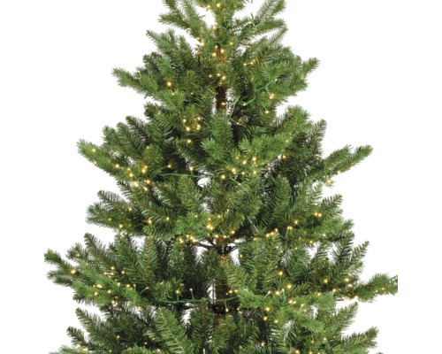 Künstlicher Weihnachtsbaum mit integrierter Beleuchtung.