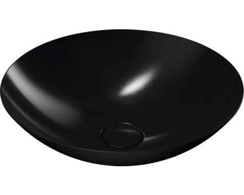 Aufsatzwaschbecken KALDEWEI AVELLINO 45 x 45 cm schwarz glänzend Emailliert mit Beschichtung 912206003701