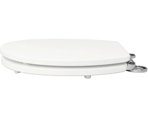 Toilettensitz aus Kunststoff mit Chromscharnieren