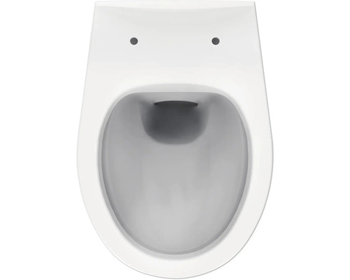 Wand-WC aus Keramik, Aufsicht