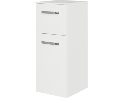 Jungborn Unterschrank VENTITRE BxHxT 30 x 73 cm x 33 cm Frontfarbe weiß hochglanz Weißer Badezimmer-Unterschrank mit zwei Schubladen und Griffen