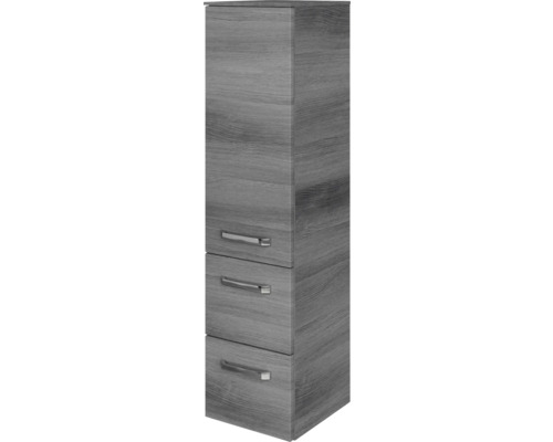 Jungborn Midischrank VENTITRE BxHxT 30 x 121 cm x 33 cm Frontfarbe graphit struktur quer holzdekor