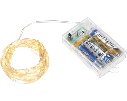 Batteriebetriebene LED-Lichterkette mit Timerfunktion