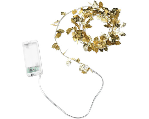 Lichterkette mit Blättern und Batteriebetrieb