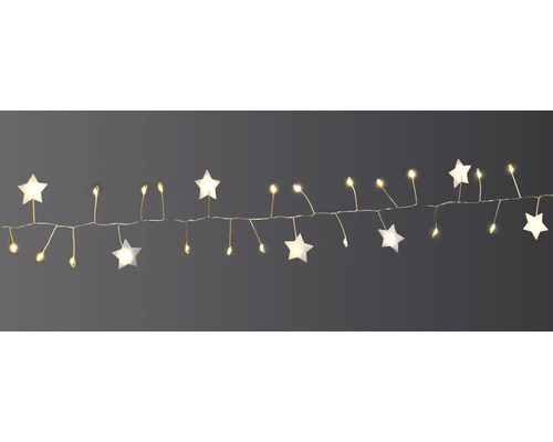 Lichterkette mit Sternen und Lampen