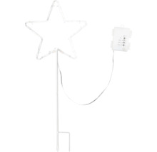 Sternförmiger LED-Gartenstecker mit Batteriebetrieb