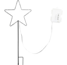 Dekorativer Gartenstecker mit Sternmotiv und Batteriebetrieb