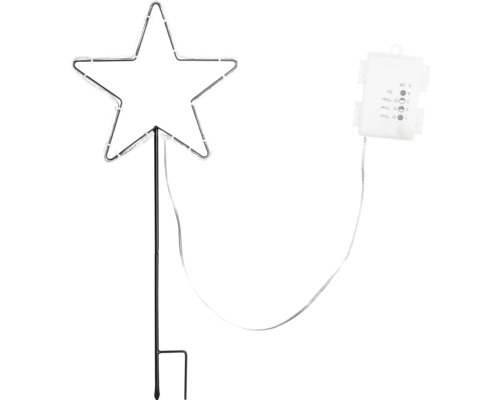 Dekorativer Gartenstecker mit Sternmotiv und Batteriebetrieb
