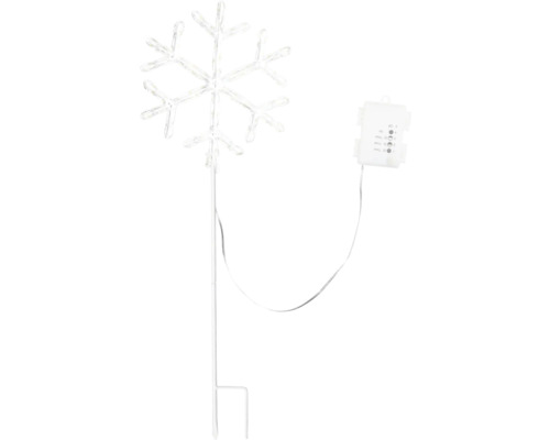 Schneeflocke mit Erdspieß und Kabel für den Außenbereich