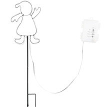 Gartenstecker mit LED-Licht und Figur