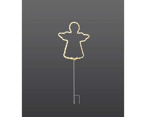 Leuchtende Engel Silhouette mit Erdspieß für den Außenbereich.