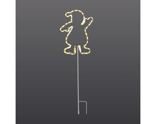 Gartenstecker Schneemann mit LED-Beleuchtung