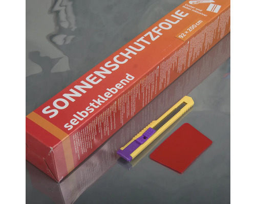 Sonnenklebefolie mit Cutter und Rakel, Größe 92 x 200 cm