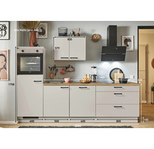 PICCANTE Plus Küchenzeile mit Geräten Sonera 250 cm kaschmirgrau matt vormontiert Variante links 4067368012669