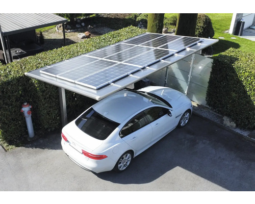 Einzelcarport, Solarcarport Ximax Linea 80 2750 SC Solar Gesamtleistung max 1.800 W 272,6 x 495,4 cm silber