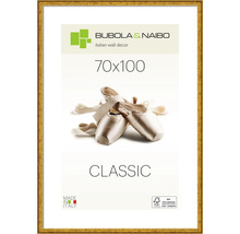 Bilderrahmen Holz Classic gold breiter Rahmen Kunstglas 70x100 cm