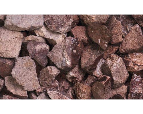 Bruchstein 32-56 mm 250 kg rot Nahaufnahme von Ziersteinen für den Garten