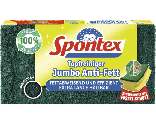 Spontex Topfreiniger Anti-Fett 6er Pack – Mit Recyclingfasern & Fusselschutz, Für Töpfe & Pfannen