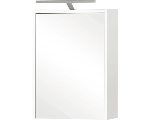 Spiegelschrank Carlos 43,5 x 16 x 64 cm weiß 1-türig LED
