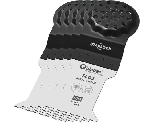 Q-Blades Multitool-Sägeblatt Bi-Metall 19tpi 35x50mm SL03 Starlock, 5 Stück