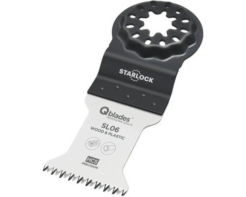 Q-Blades Multitool-Sägeblatt Precision HCS 14tpi 35x50mm SL06 Starlock, 1 Stück Q-Blades SL06 Sägeblatt für Holz und Kunststoff mit Starlock Aufnahme