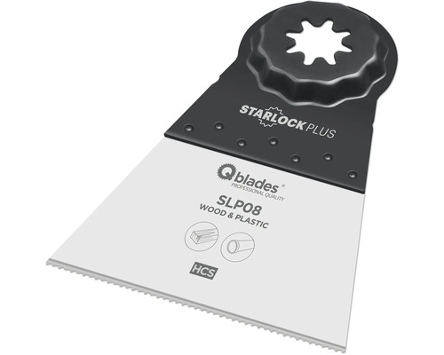 Q-Blades Multitool-Sägeblatt Standard HCS 18tpi 65x50mm SLP08 Starlock Plus, 1 Stück Oszillierendes Sägeblatt für Holz und Kunststoff