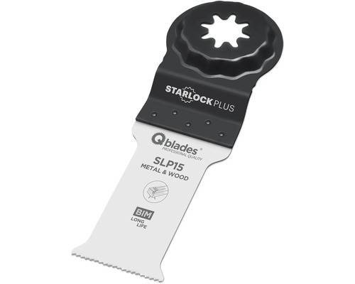 Q-Blades Multitool-Sägeblatt Bi-Metall 19tpi 28x60mm SLP15 Starlock Plus, 1 Stück Q-Blades Starlock Plus SLP15 Metallsägeblatt für Holz und Metall