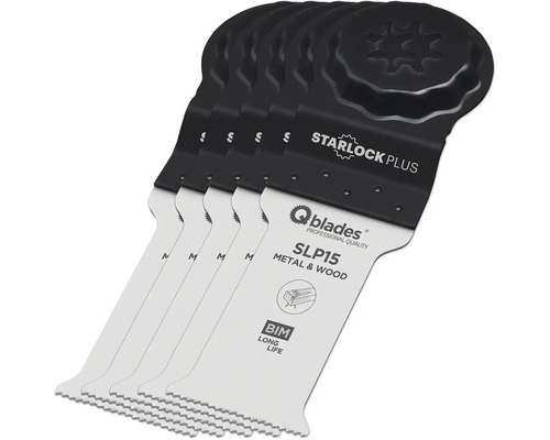 Q-Blades Multitool-Sägeblatt Bi-Metall 19tpi 28x60mm SLP15 Starlock Plus, 5 Stück Q-Blades Multitool-Sägeblatt Bi-Metall 19tpi 28x60mm SLP15 Starlock Plus, 5 Stück