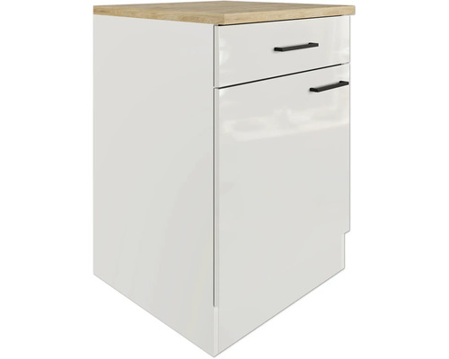 Küchenunterschrank mit zwei Schubladen und Holzplatte